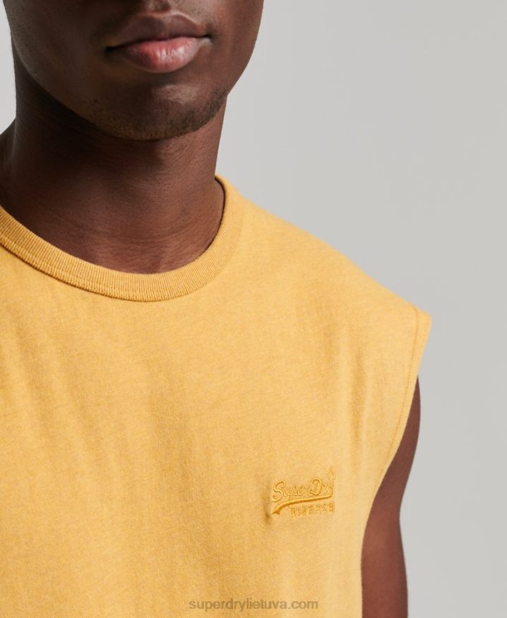 Superdry Organic Cotton Classic Tank Top Yellow Men