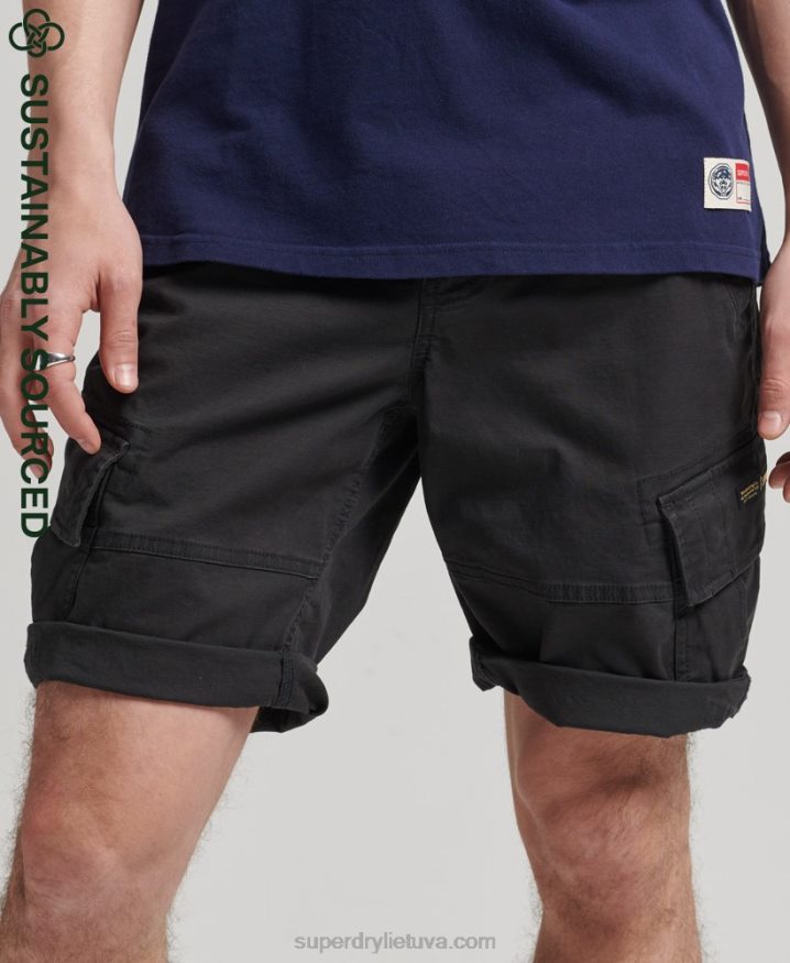 Superdry Organic Cotton Core Cargo Shorts Black Men