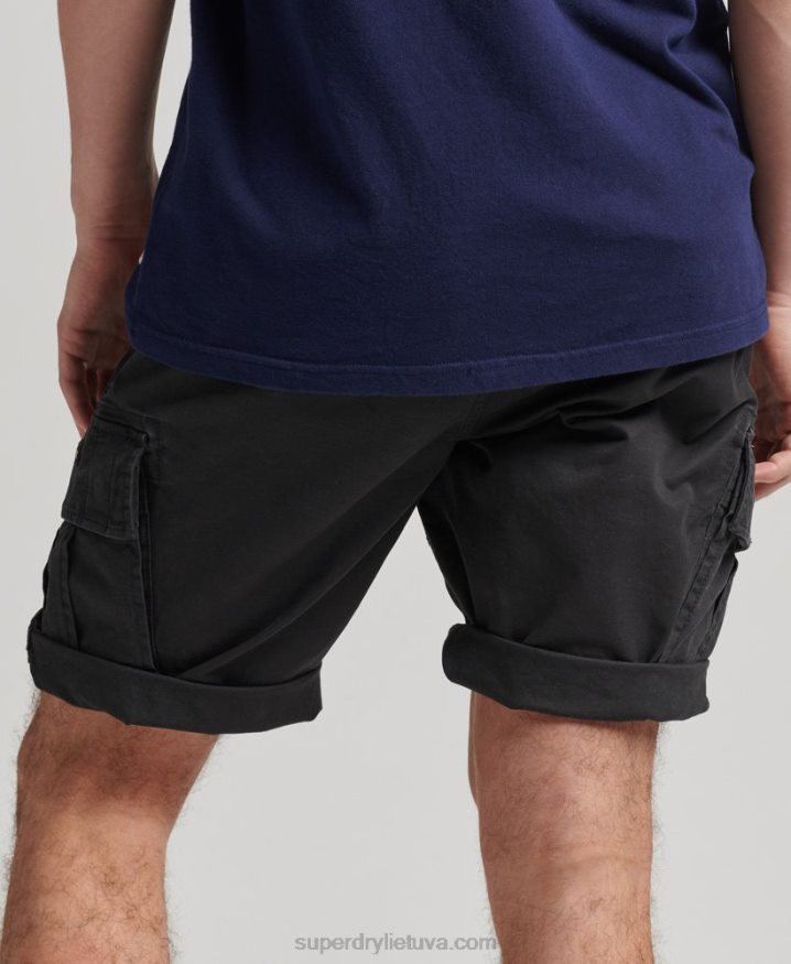 Superdry Organic Cotton Core Cargo Shorts Black Men