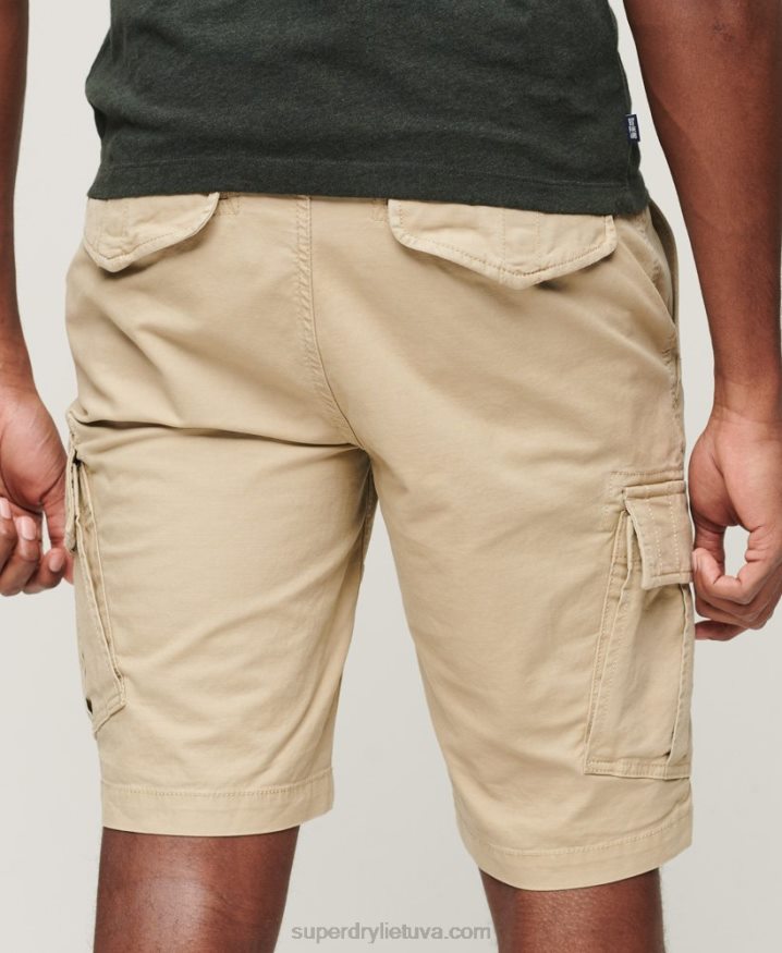 Superdry Organic Cotton Core Cargo Shorts Cream Men