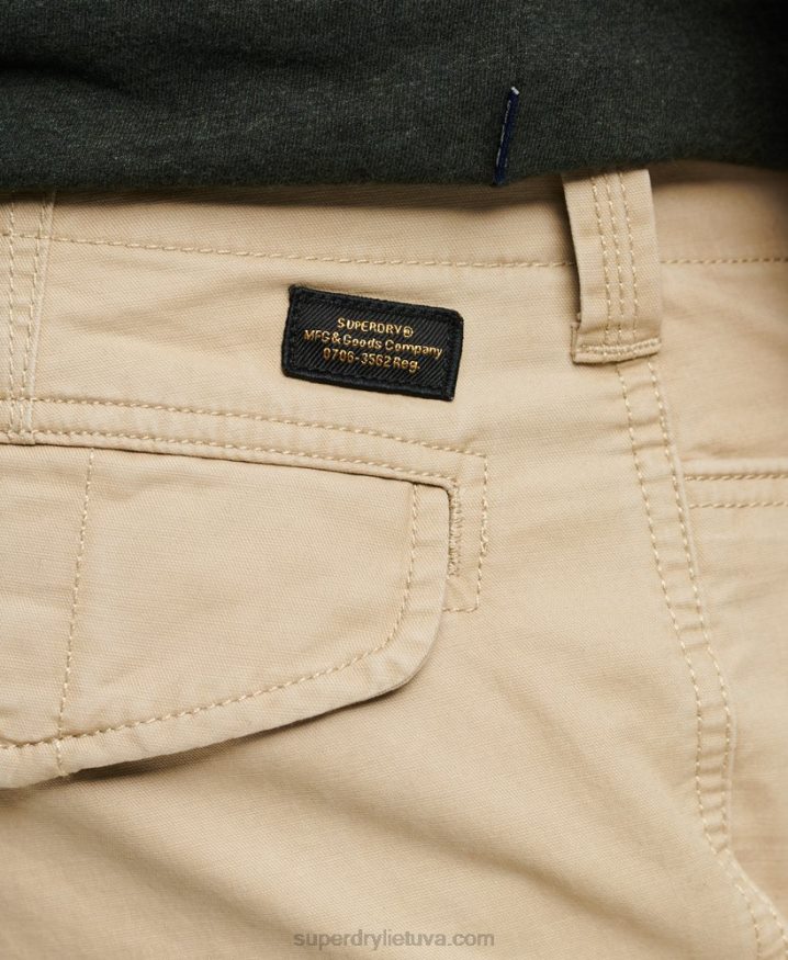 Superdry Organic Cotton Core Cargo Shorts Cream Men