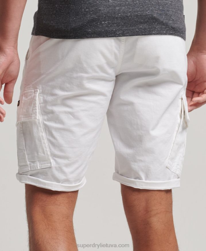 Superdry Organic Cotton Core Cargo Shorts White Men