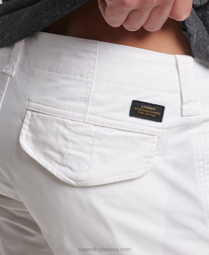 Superdry Organic Cotton Core Cargo Shorts White Men