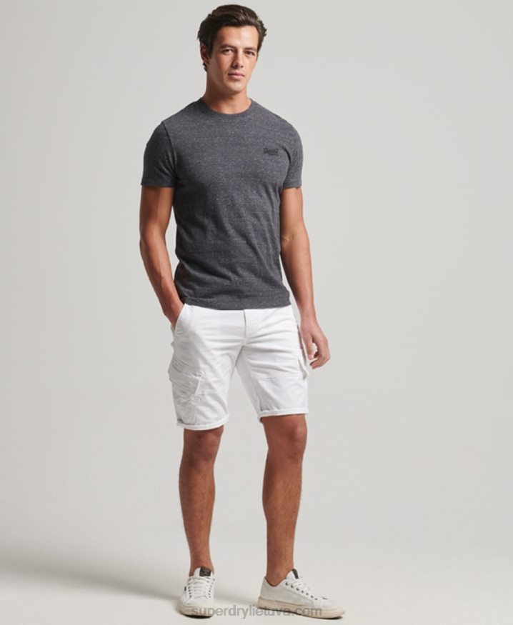 Superdry Organic Cotton Core Cargo Shorts White Men