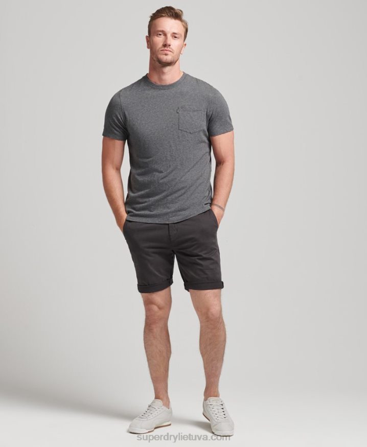 Superdry Organic Cotton Core Chino Shorts Black Men