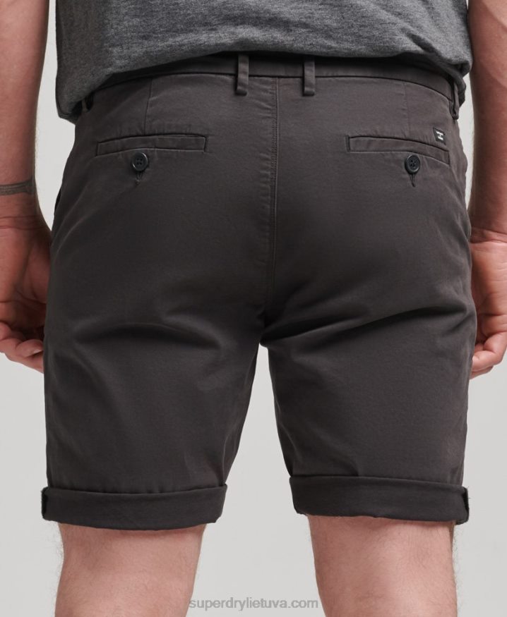 Superdry Organic Cotton Core Chino Shorts Black Men