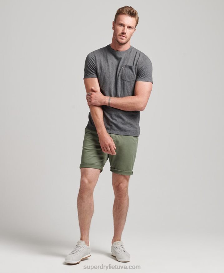 Superdry Organic Cotton Core Chino Shorts Green Men