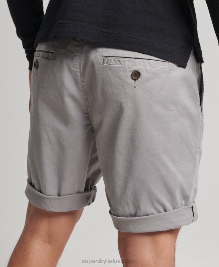 Superdry Organic Cotton Core Chino Shorts Light Grey Men