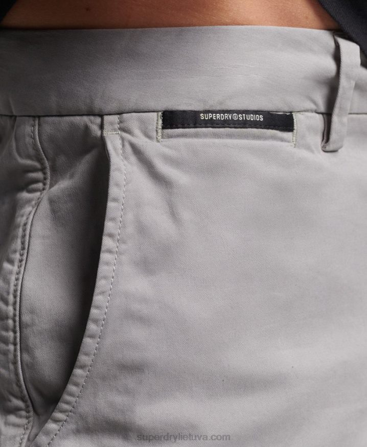 Superdry Organic Cotton Core Chino Shorts Light Grey Men