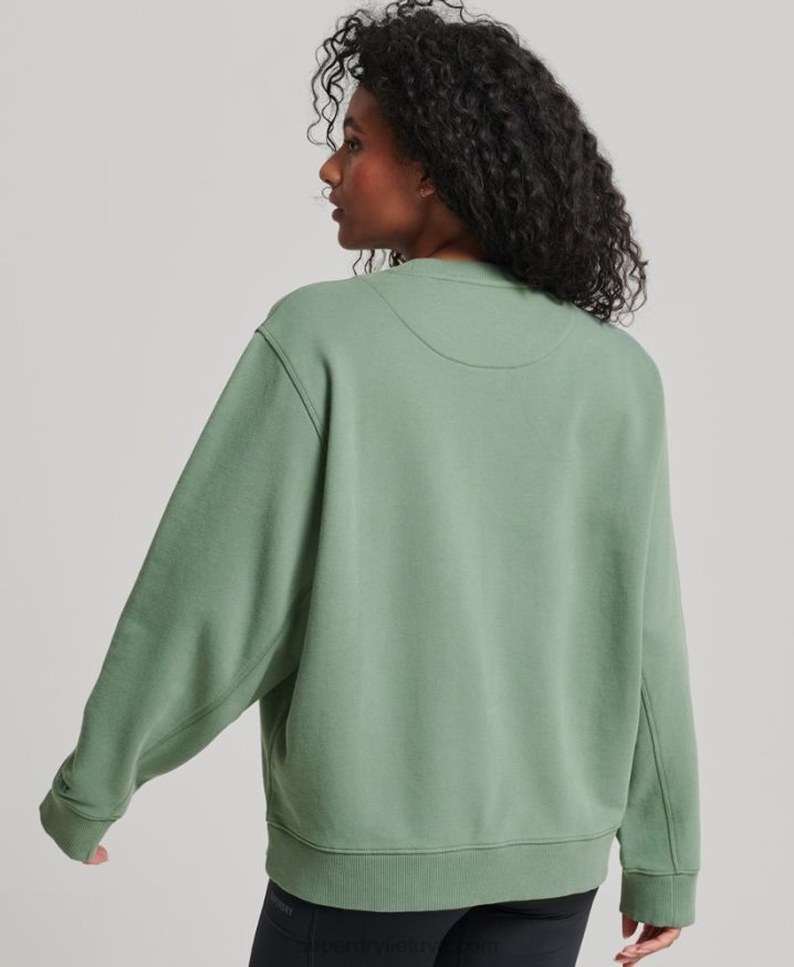 Superdry Organic Cotton Core Crew Sweatshirt Green Women