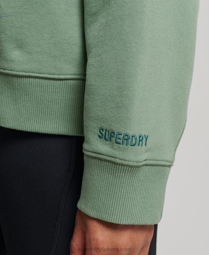 Superdry Organic Cotton Core Crew Sweatshirt Green Women