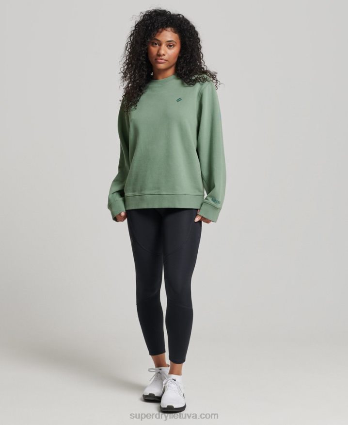 Superdry Organic Cotton Core Crew Sweatshirt Green Women