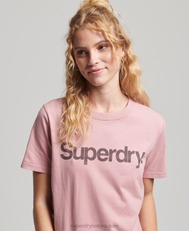 Superdry Organic Cotton Core Logo T-Shirt Pink Women