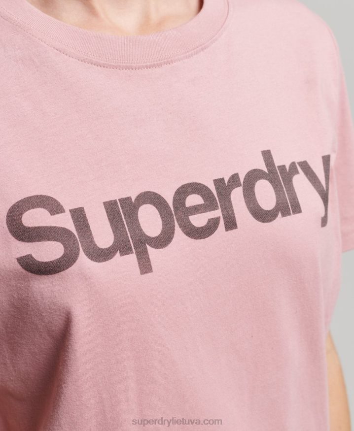 Superdry Organic Cotton Core Logo T-Shirt Pink Women