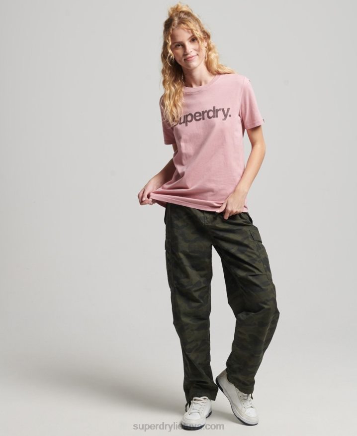 Superdry Organic Cotton Core Logo T-Shirt Pink Women