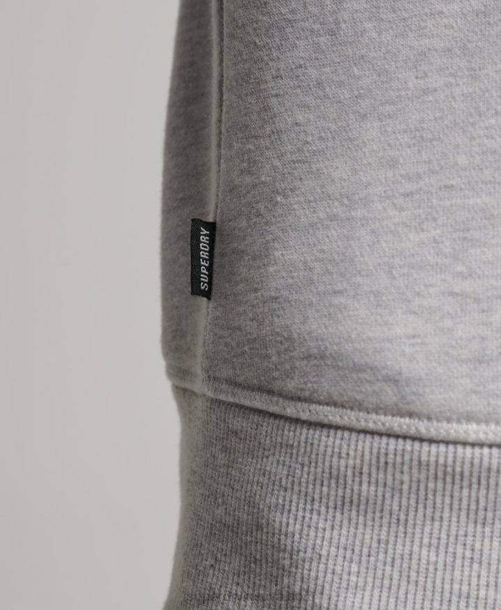 Superdry Organic Cotton Essential Logo Crew Sweatshirt Light Grey Men