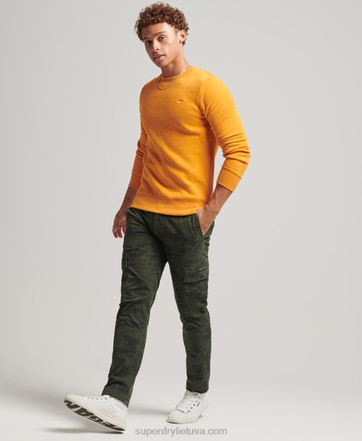 Superdry Organic Cotton Essential Logo Crew Sweatshirt Yellow Men