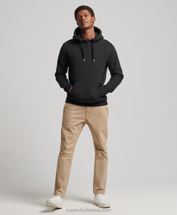 Superdry Organic Cotton Essential Logo Hoodie Black Men