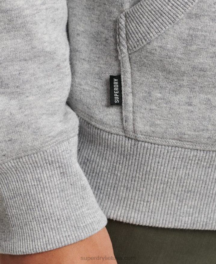 Superdry Organic Cotton Essential Logo Hoodie Grey Men