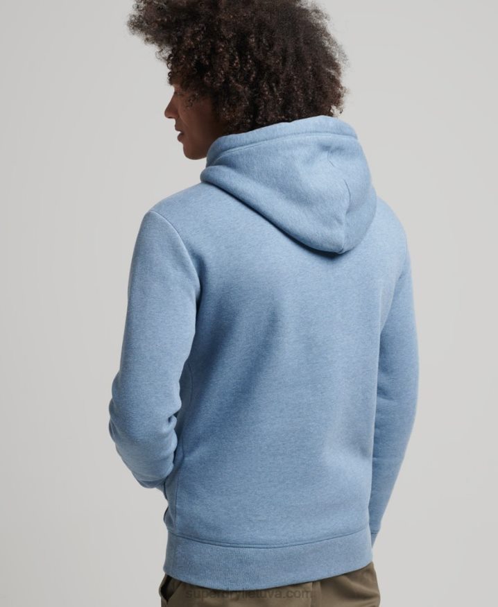 Superdry Organic Cotton Essential Logo Hoodie Light Blue Men