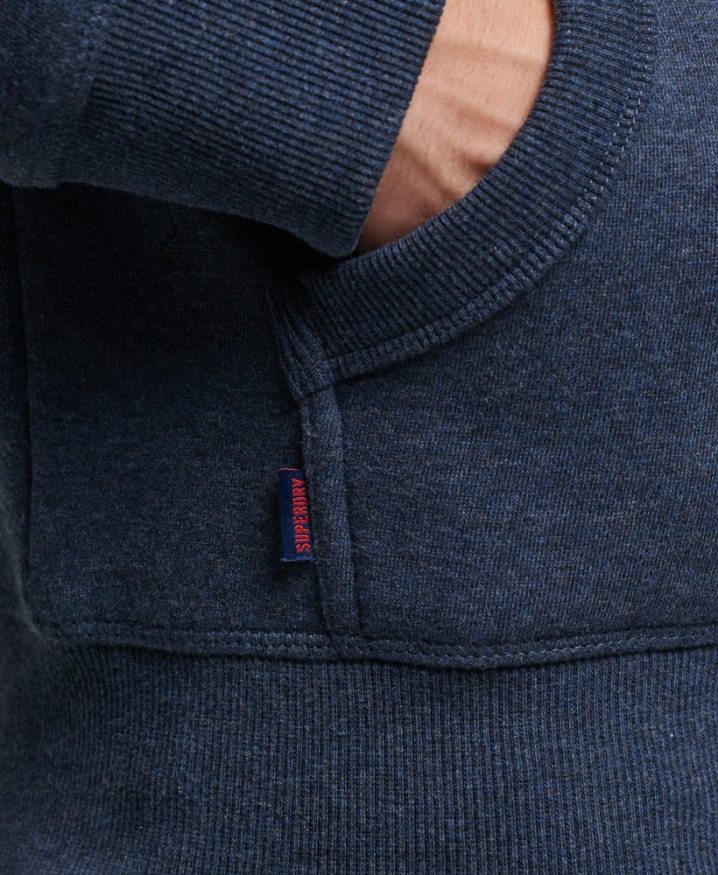 Superdry Organic Cotton Essential Logo Hoodie Navy Men