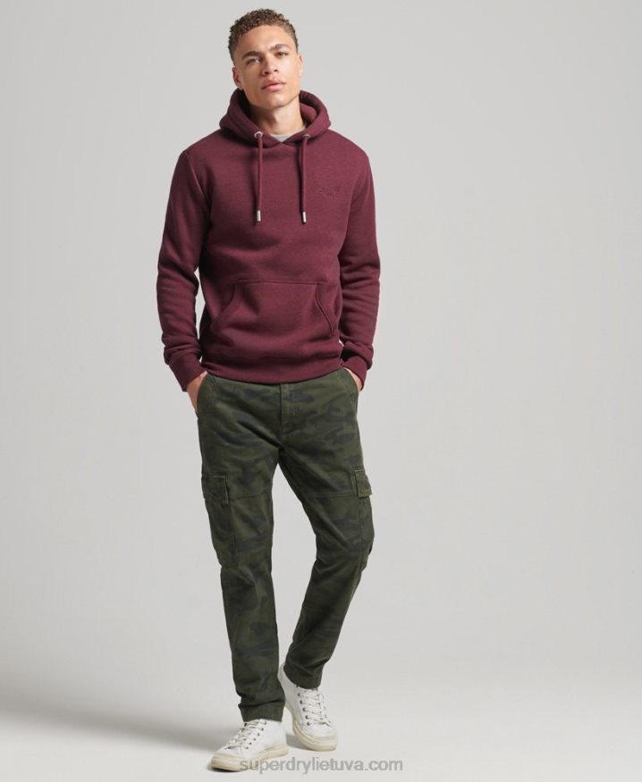 Superdry Organic Cotton Essential Logo Hoodie Red Men