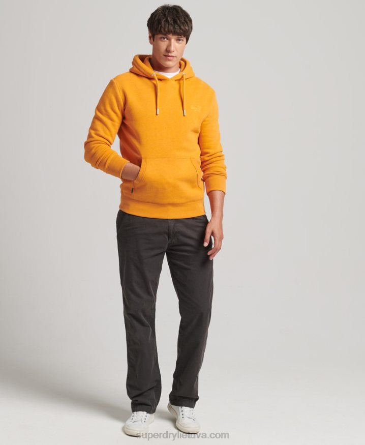 Superdry Organic Cotton Essential Logo Hoodie Yellow Men