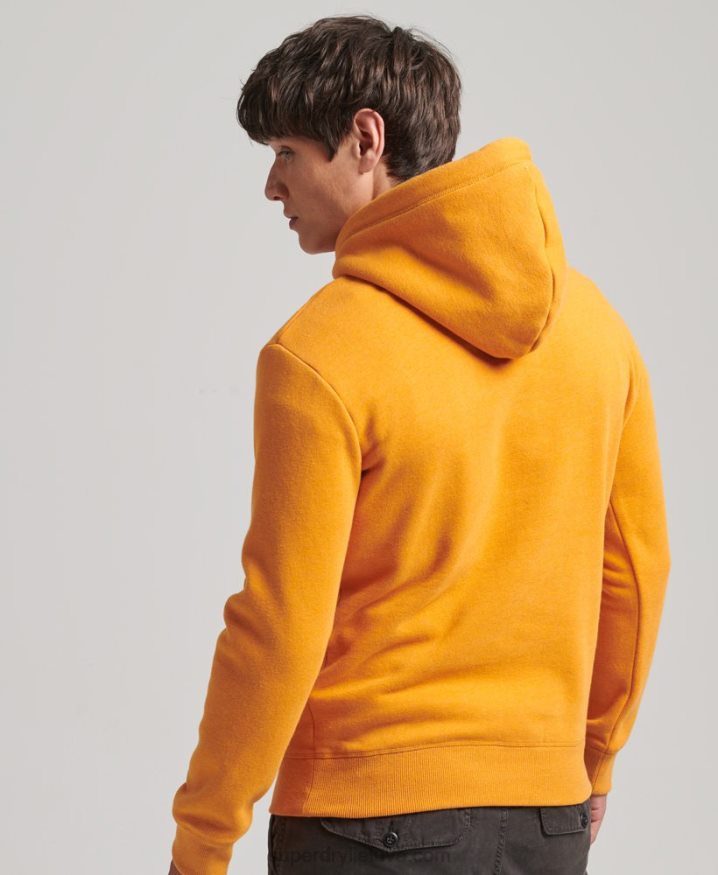 Superdry Organic Cotton Essential Logo Hoodie Yellow Men