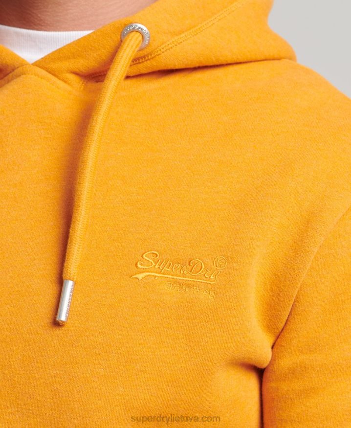 Superdry Organic Cotton Essential Logo Hoodie Yellow Men