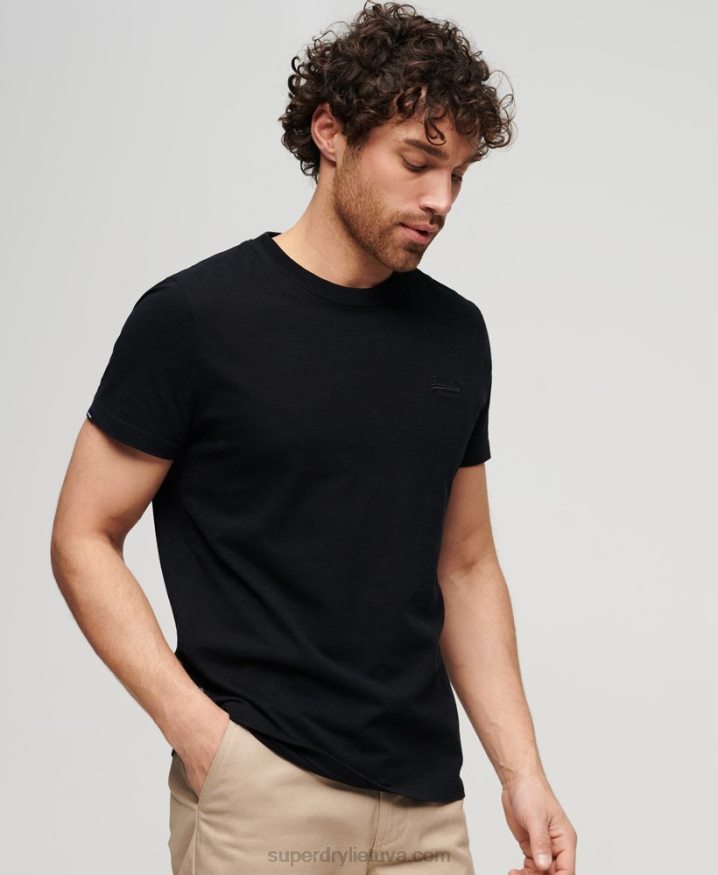 Superdry Organic Cotton Essential Logo T-Shirt Black Men