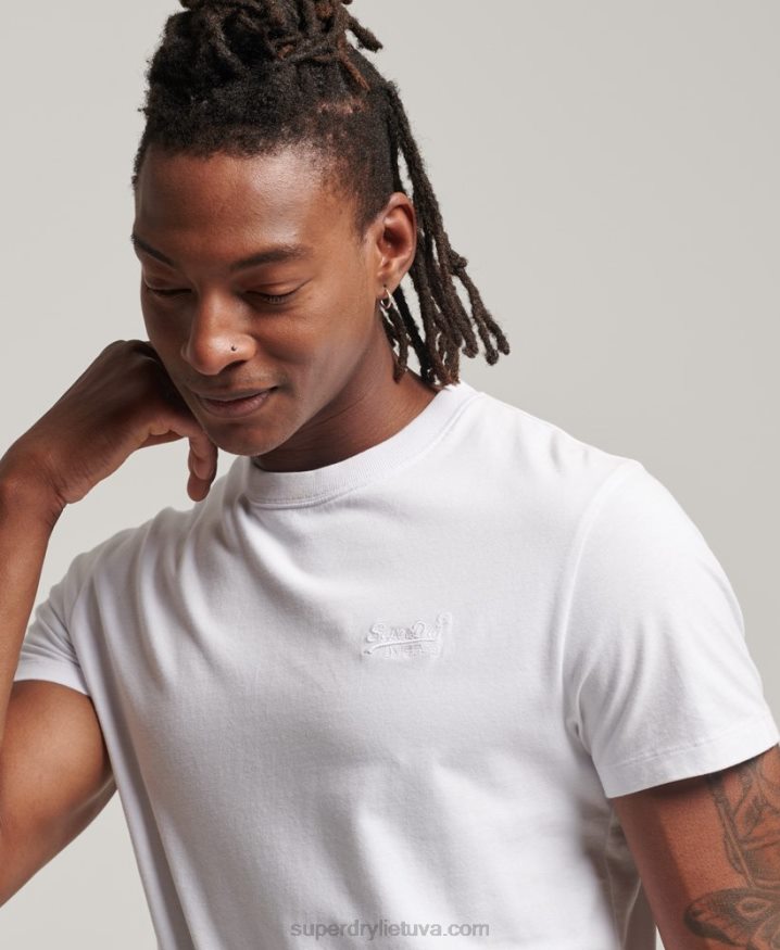 Superdry Organic Cotton Essential Logo T-Shirt White Men