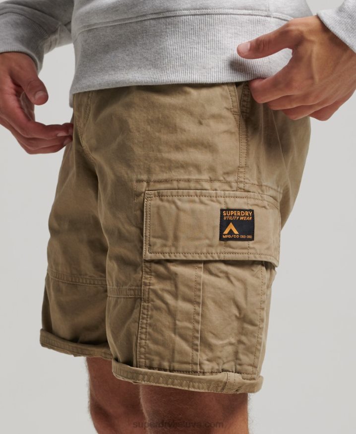 Superdry Organic Cotton Heavy Cargo Shorts Beige Men