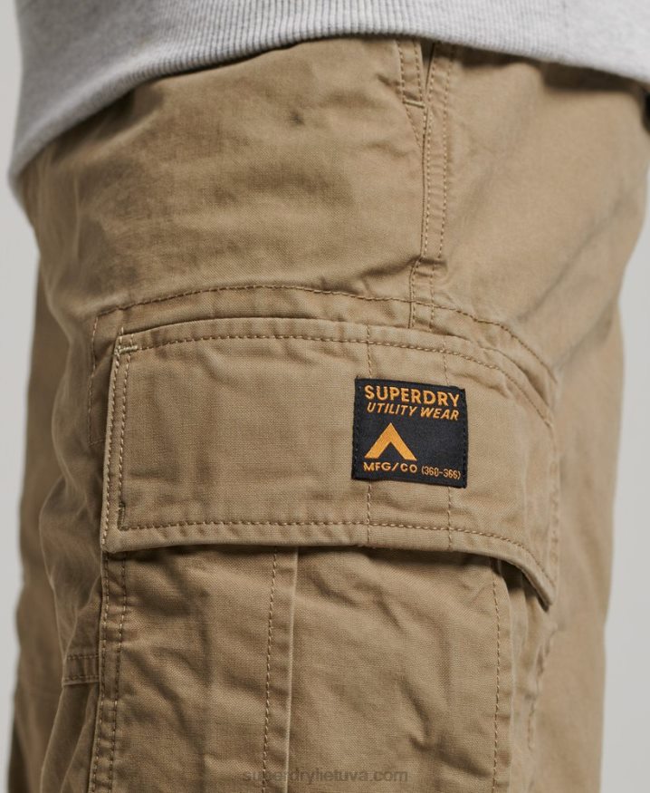 Superdry Organic Cotton Heavy Cargo Shorts Beige Men