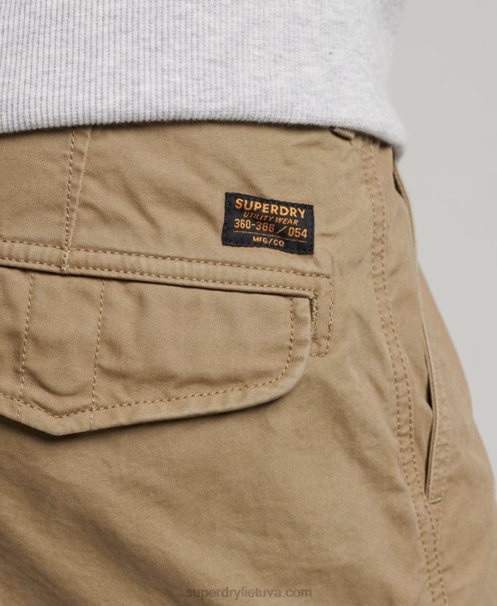 Superdry Organic Cotton Heavy Cargo Shorts Beige Men