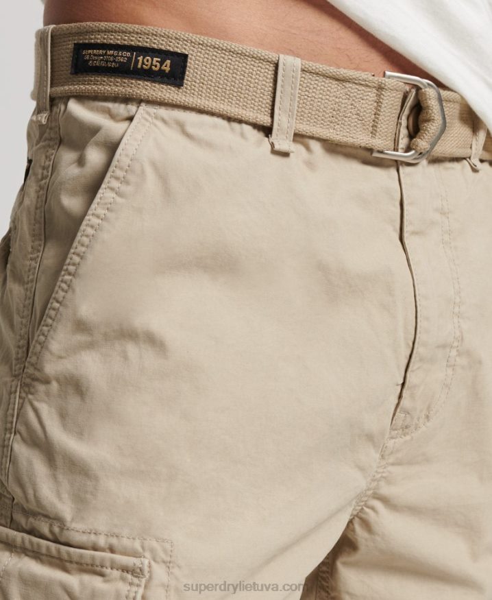 Superdry Organic Cotton Heavy Cargo Shorts Brown Men