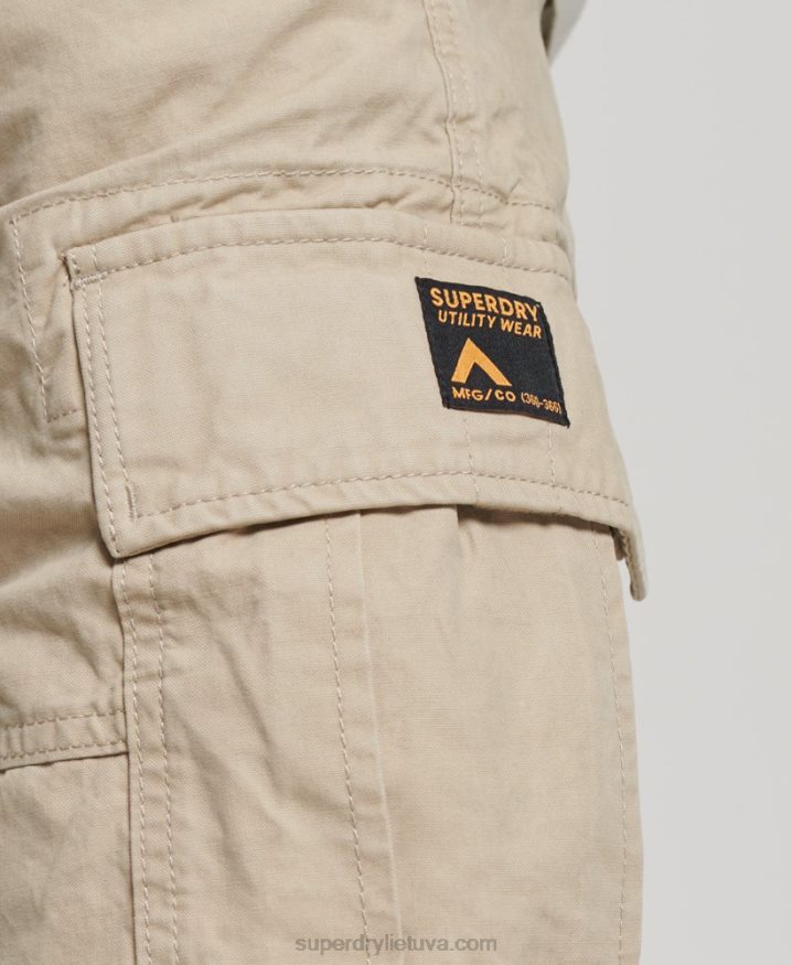 Superdry Organic Cotton Heavy Cargo Shorts Brown Men