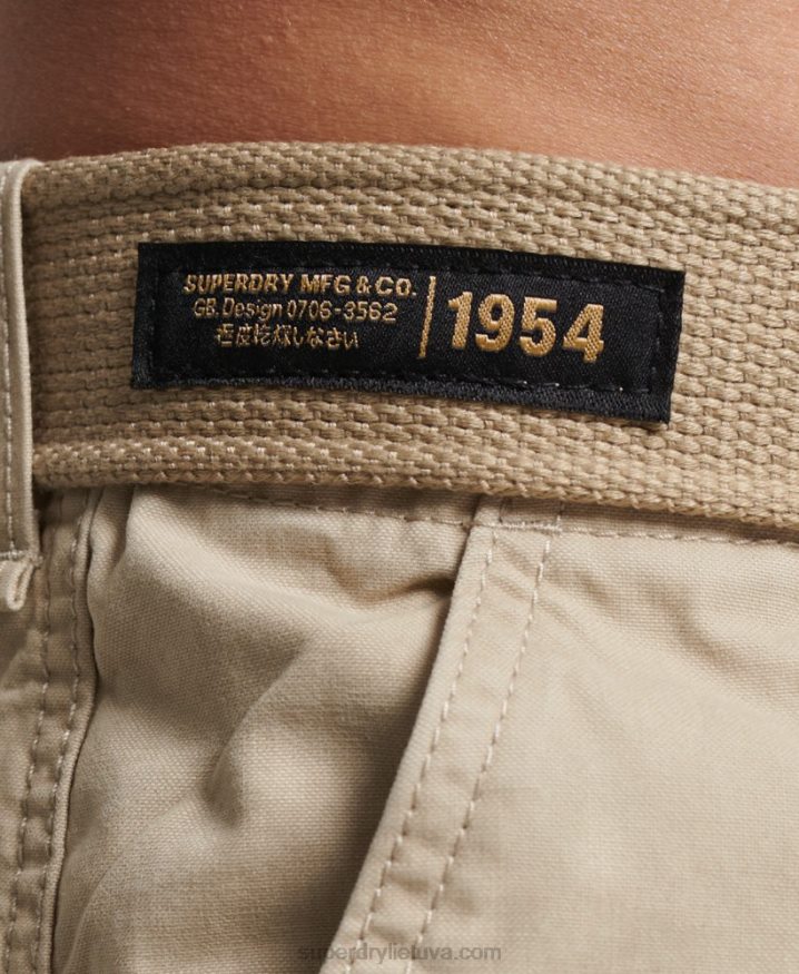 Superdry Organic Cotton Heavy Cargo Shorts Brown Men