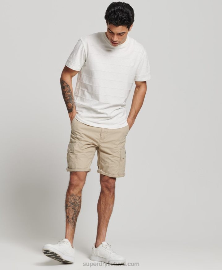 Superdry Organic Cotton Heavy Cargo Shorts Brown Men