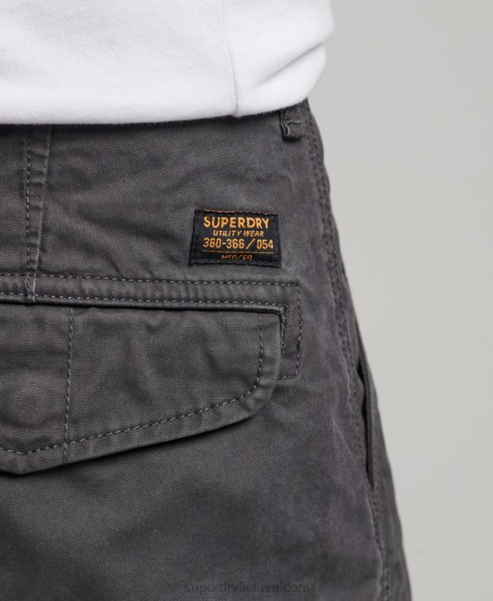 Superdry Organic Cotton Heavy Cargo Shorts Dark Grey Men