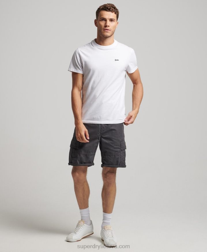 Superdry Organic Cotton Heavy Cargo Shorts Dark Grey Men