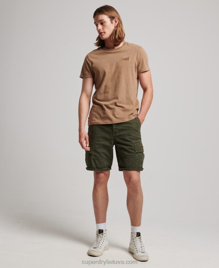 Superdry Organic Cotton Heavy Cargo Shorts Green Men