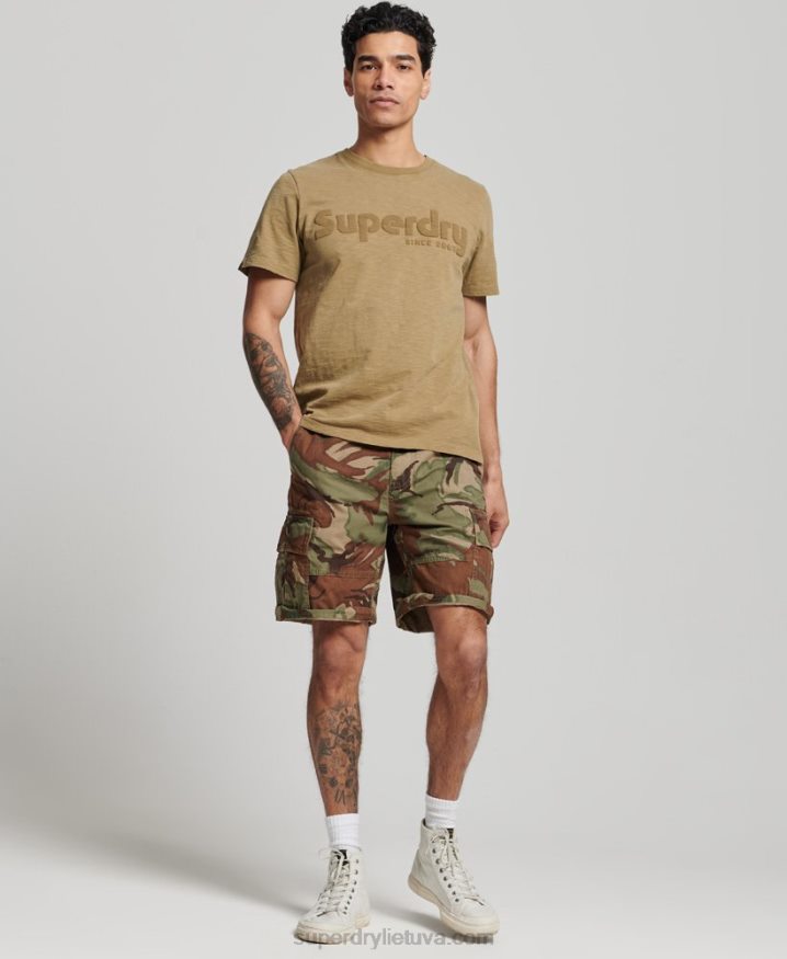 Superdry Organic Cotton Heavy Cargo Shorts Green Men