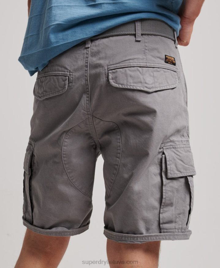 Superdry Organic Cotton Heavy Cargo Shorts Grey Men