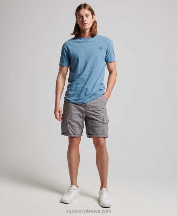 Superdry Organic Cotton Heavy Cargo Shorts Grey Men