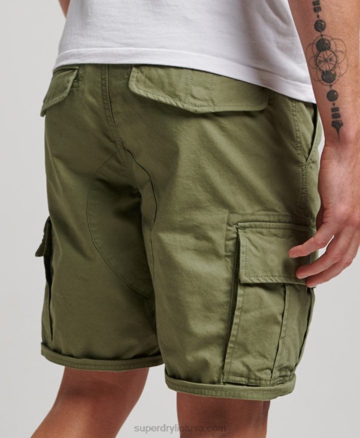 Superdry Organic Cotton Heavy Cargo Shorts Khaki Men