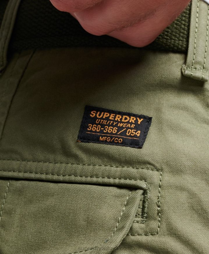 Superdry Organic Cotton Heavy Cargo Shorts Khaki Men