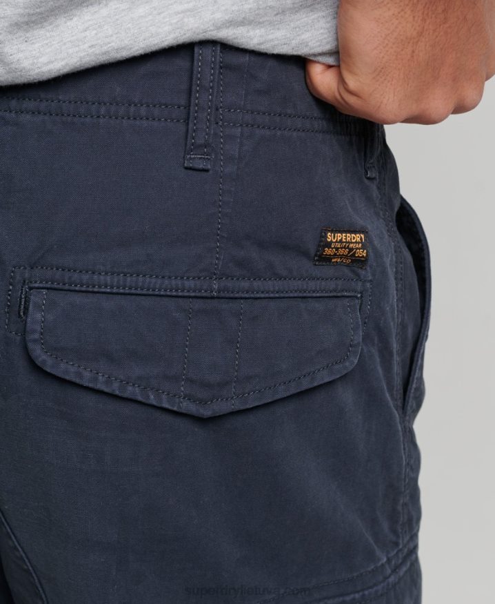 Superdry Organic Cotton Heavy Cargo Shorts Navy Men