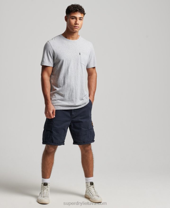 Superdry Organic Cotton Heavy Cargo Shorts Navy Men