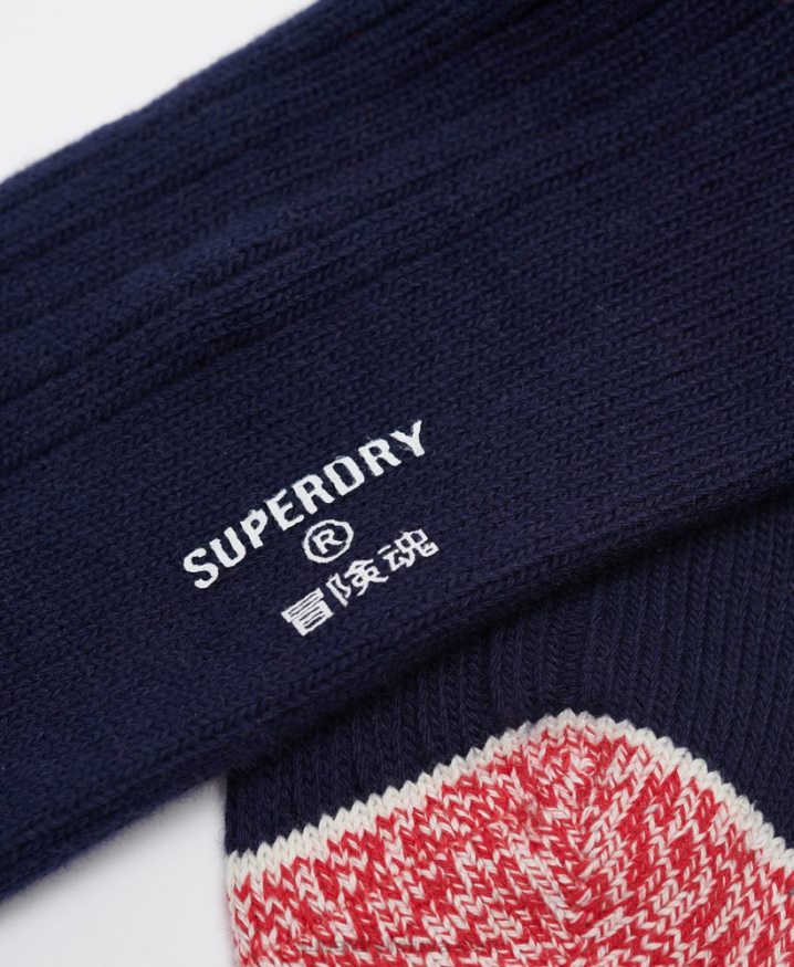 Superdry Organic Cotton Heritage Tube Socks Navy Men