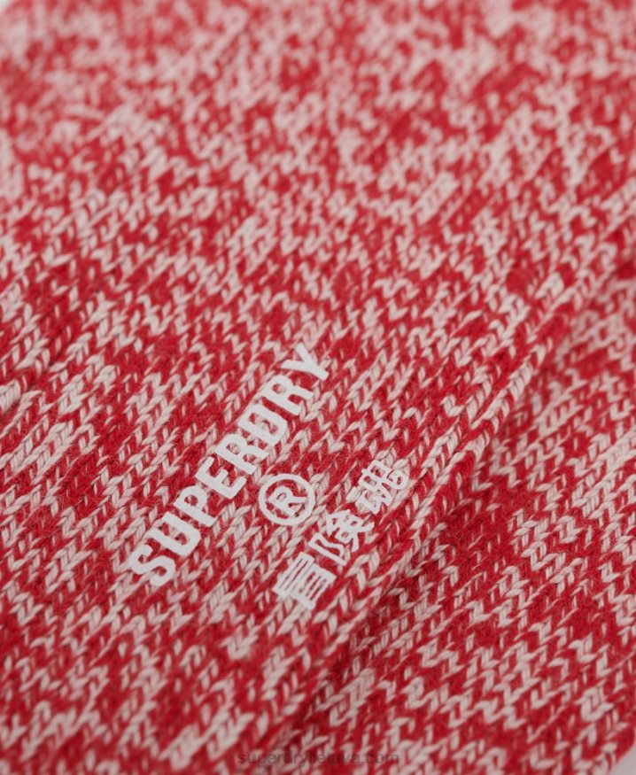 Superdry Organic Cotton Heritage Tube Socks Red Men